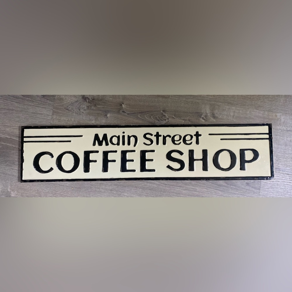 Vintage-Style Metal Coffee Sign - Retro Kitchen & Coffee Bar Wall Decor